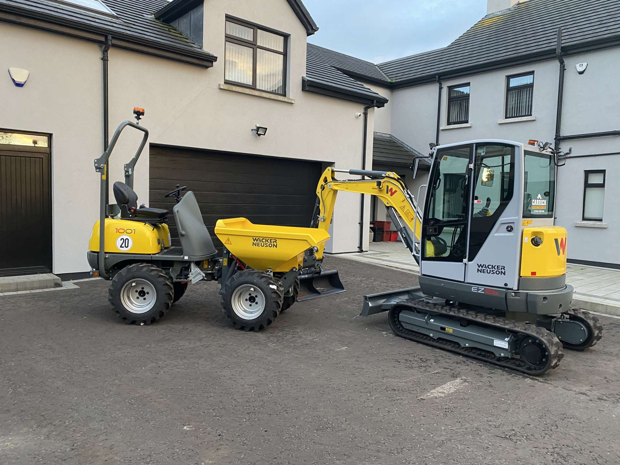 Mini excavator hire in Westminster for trenching and groundworks