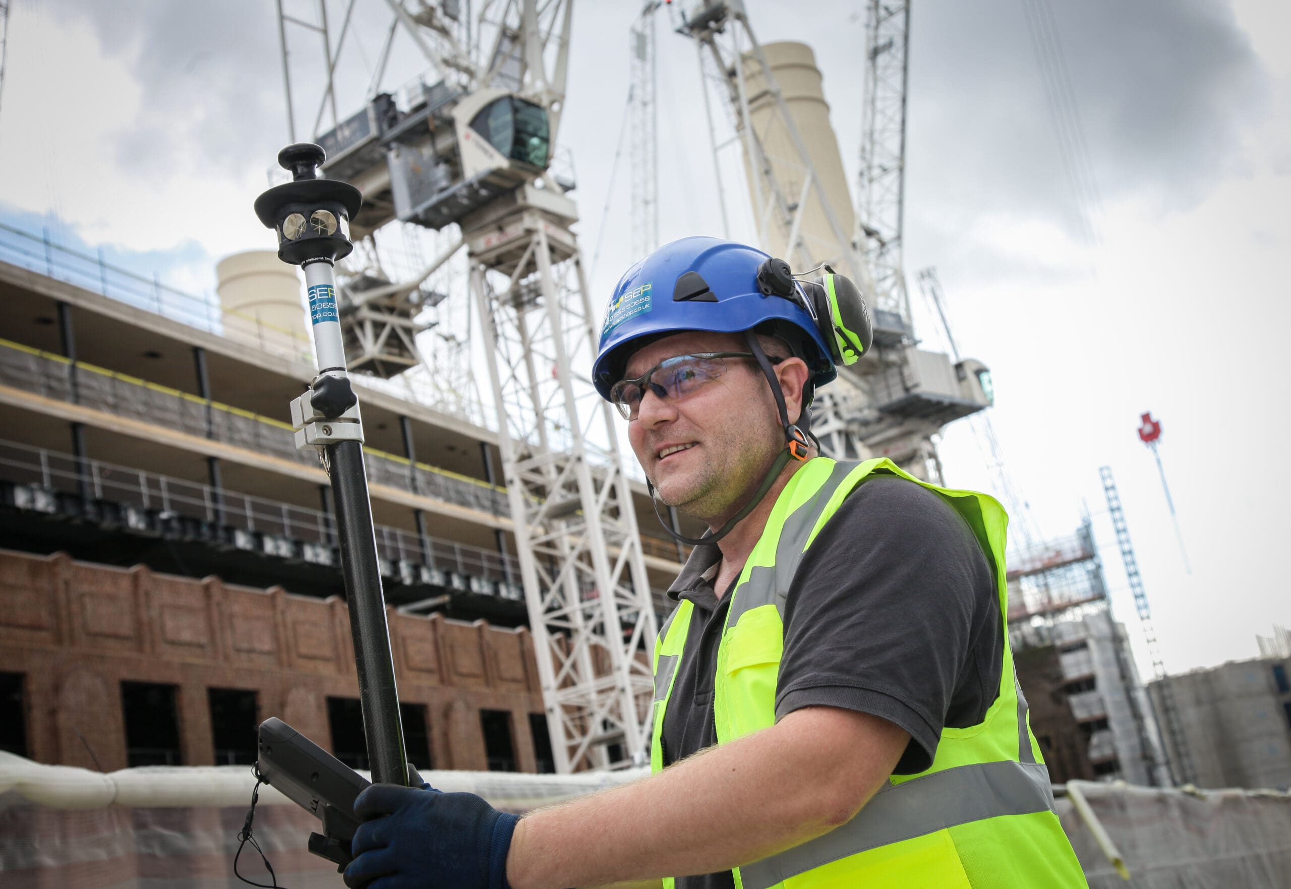 Setting out engineer in Westminster performing site surveying and layout